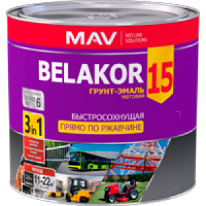 Грунт-эмаль по ржавчине 3в1 Belakor15 (ral 8019), 3л (2,7 кг)